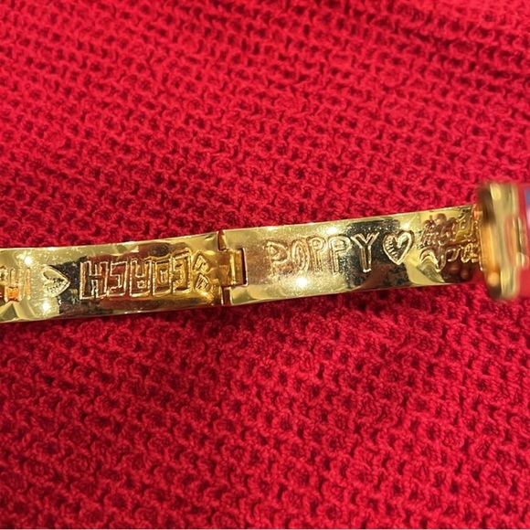 COACH Poppy Turquoise Enamel Bow Bangle Bracelet - Picture 4 of 4